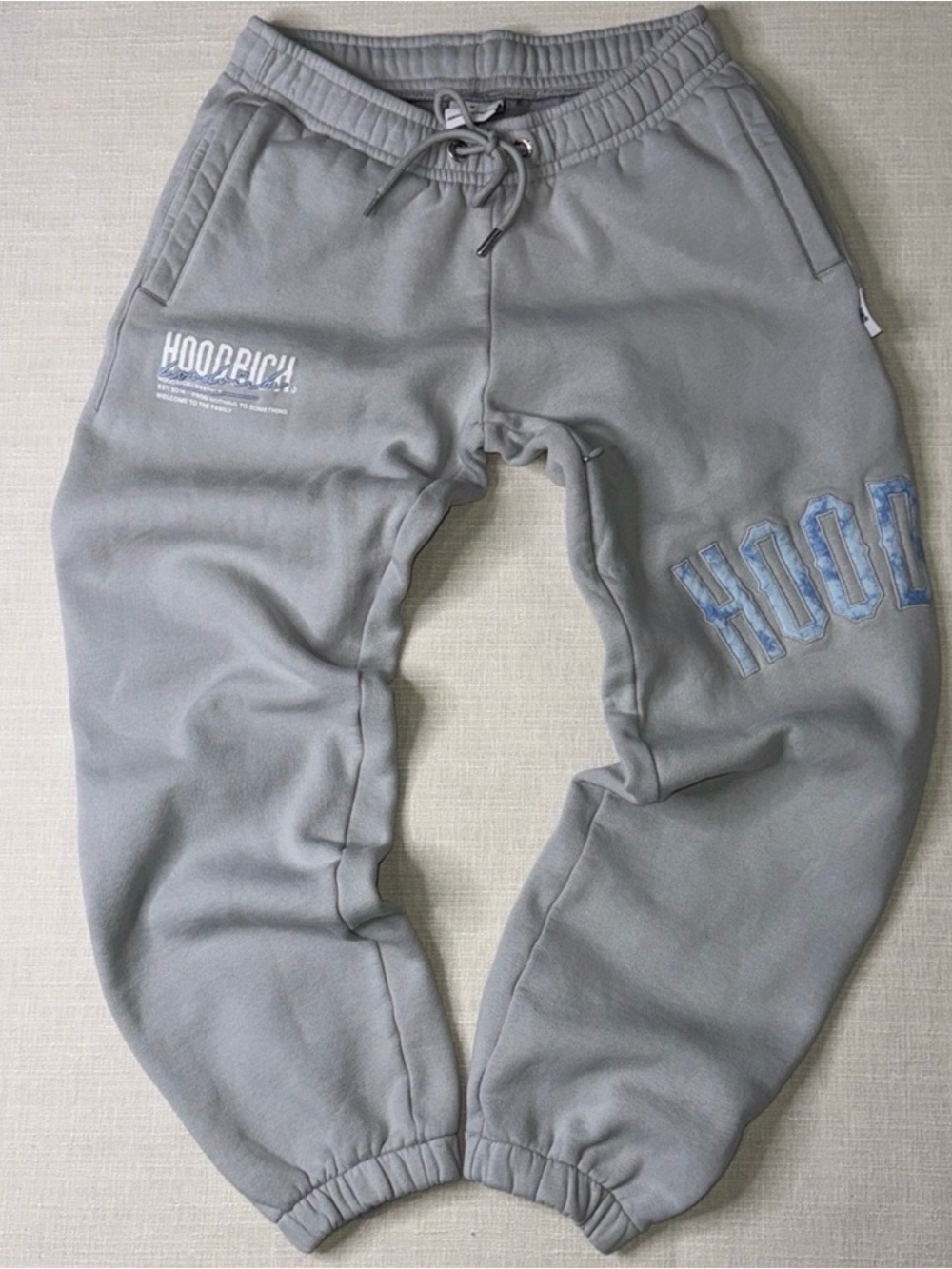 Hoodrich Grey Logo Sweatpants/Joggers